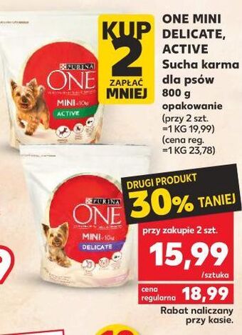 Kaufland Karma dla psa delicate mini łosoś i ryż purina one oferta