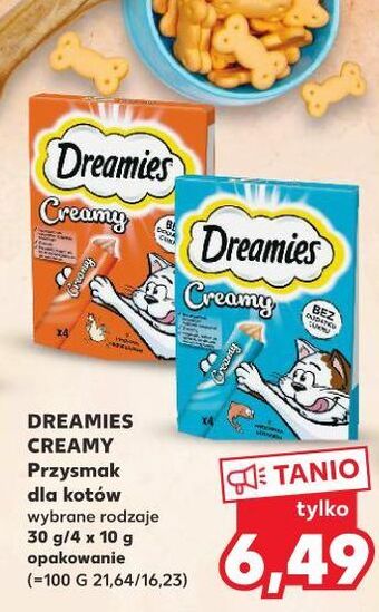 Kaufland Przysmak dla kota z kurczakiem dreamies creamy oferta