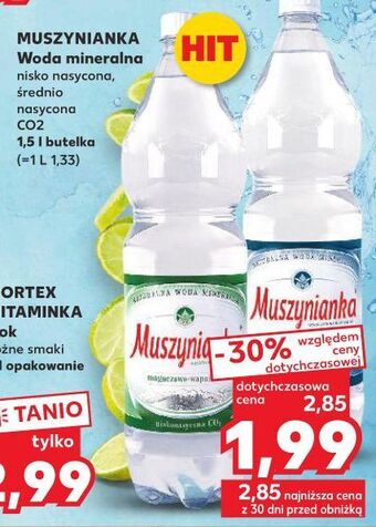 Kaufland Woda średnionasycona muszynianka oferta