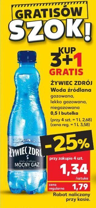 Kaufland Woda lekki gaz żywiec zdrój oferta