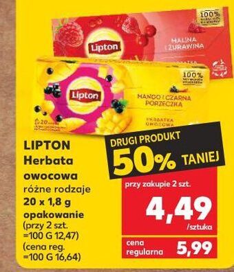 Kaufland Herbata mango czarna porzeczka lipton oferta