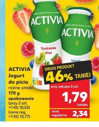Kaufland Jogurt truskawka-kiwi danone activia oferta