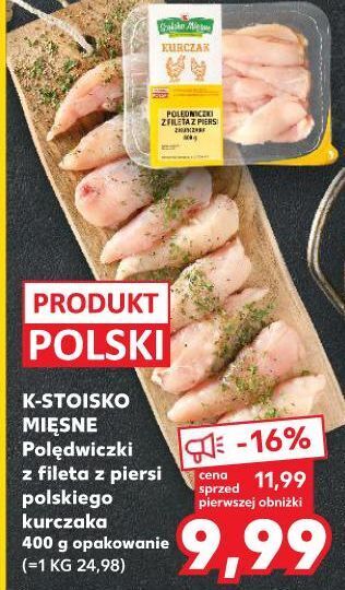 Kaufland Polędwiczki z fileta piersi kurczaka stoisko mięsne oferta