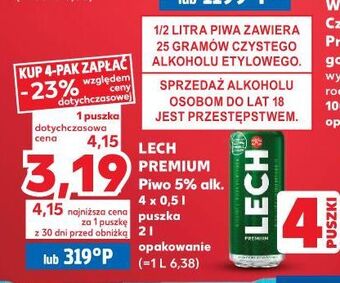 Kaufland Piwo lech premium oferta