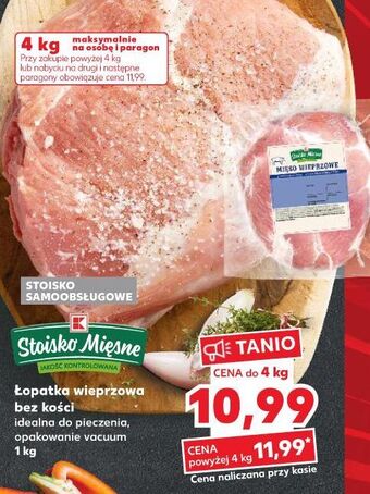 Kaufland Łopatka wieprzowa bez kości stoisko mięsne oferta
