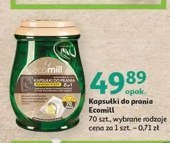 Auchan Kapsułki do prania 2w1 rumianek polny ecomill oferta