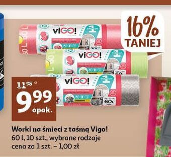 Auchan Worki do segregacji śmieci 60 l czerwone vigo! oferta