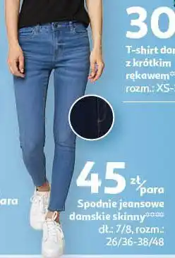 Auchan Spodnie damskie jeansowe skinny inextenso by auchan oferta