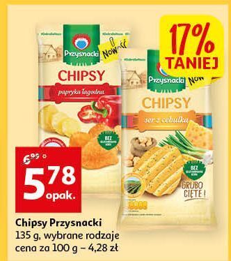 Auchan Chipsy ser z cebulką przysnacki oferta