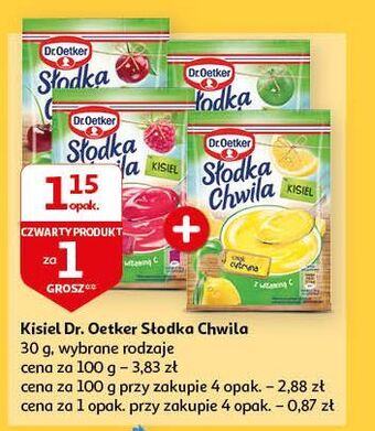 Auchan Kisiel wiśniowy dr. oetker słodka chwila oferta