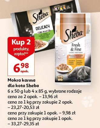 Auchan Karma dla kota mix smaków sheba delicacy in jelly oferta