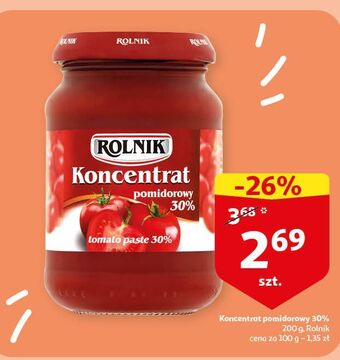 Auchan Koncentrat pomidorowy 30 % rolnik oferta