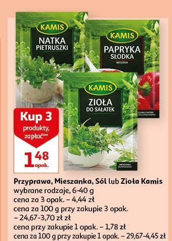 Auchan Zioła do sałatek kamis oferta