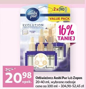 Auchan Wkłady zapachowe moonlight vanilla ambi pur 3volution oferta