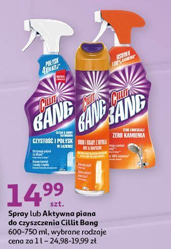 Auchan Pianka do łazienki osad z mydła i prysznica cillit bang aktywna piana oferta