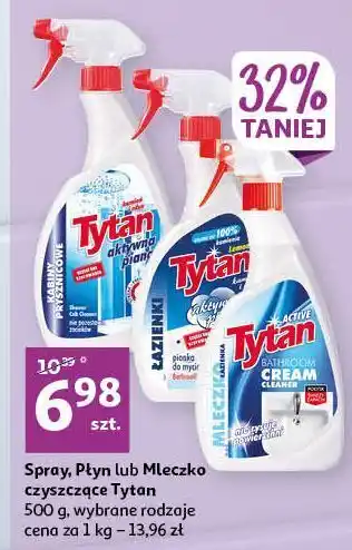 Auchan Płyn do łazienek spray tytan oferta