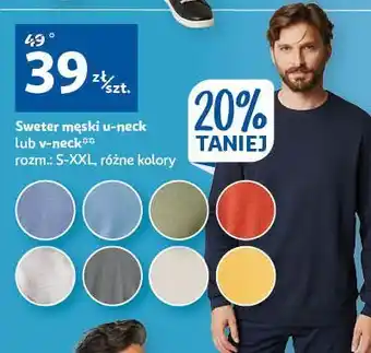 Auchan Sweter męski u-neck s-xxl inextenso by auchan oferta