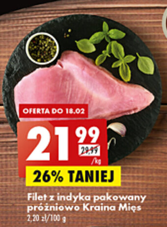 Biedronka Kraina Mięs filet z indyka pakowany próżniowo 1kg oferta