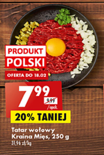 Biedronka Kraina MIęs Tatar wołowy 250g oferta
