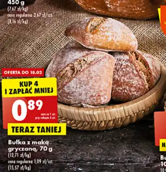 Biedronka Bułka z mąką gryczaną 70g oferta