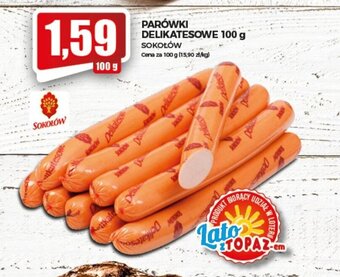 Topaz Parówki delikatesowe 100g oferta