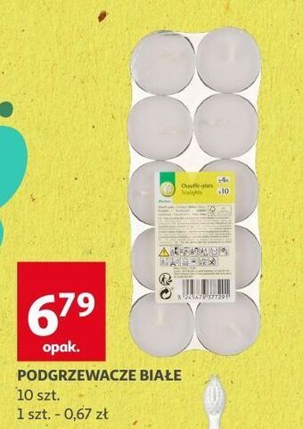 Auchan Podgrzewacze białe podniesiony kciuk oferta