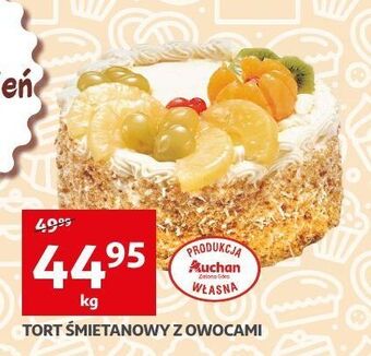 Auchan Tort śmietankowy z owocami auchan oferta