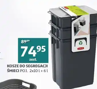 Auchan Kosze do segregacji 2 x 10 l + 6 curver oferta