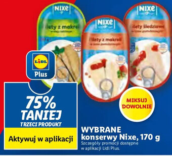 Lidl Nixe Wybrane konserwy 170g oferta