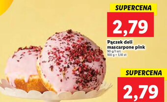 Lidl Pączek deli mascarpone pink 90g oferta