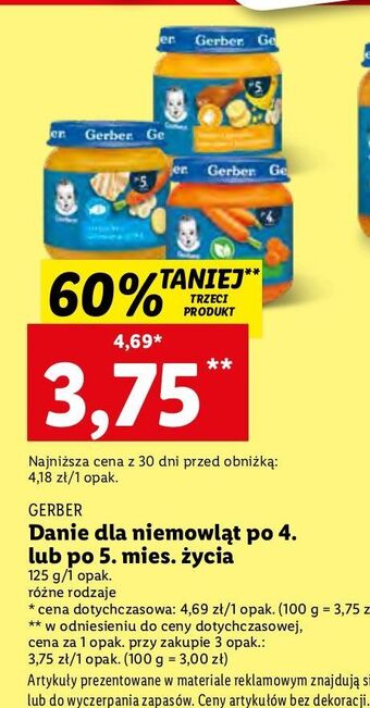 Lidl Obiadek jarzynki z gotowaną rybą gerber oferta