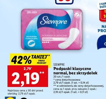 Lidl Podpaski normal siempre oferta