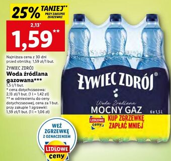 Lidl Woda mocny gaz żywiec zdrój oferta