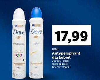 Lidl Dezodorant dove invisible dry oferta
