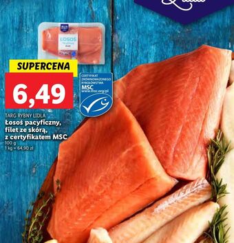 Lidl Łosoś pacyficzny filet ze skórą targ rybny lidla oferta