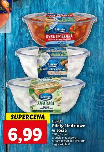 Lidl Filety śledziowe w sosie śmietanowym ze szparagami lisner oferta