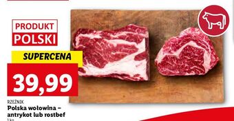 Lidl Stek z antrykotu wołowego rzeźnik codzienna dostawa oferta