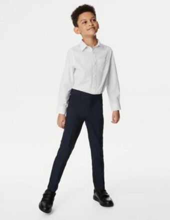 Marks & Spencer 2pk boys' regular fit skin kind™ school shirts (2-18 yrs) oferta