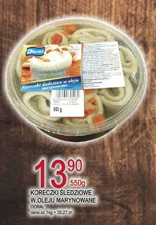 E.Leclerc Koreczki śledziowe w oleju doral oferta