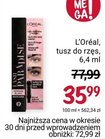 Rossmann Tusz do rzęs l'oreal oferta