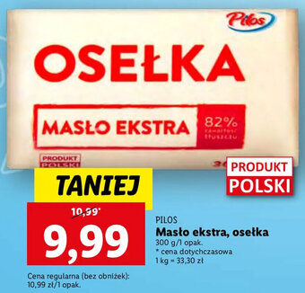 Lidl Pilos Masło ekstra, osełka 300g oferta