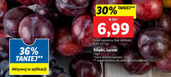 Lidl Śliwki, luzem 1kg oferta