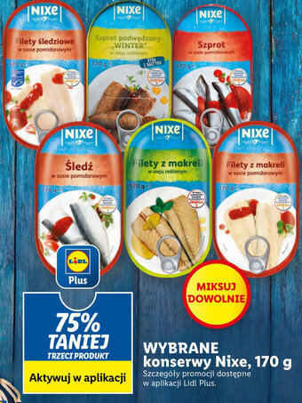 Lidl Nixe Wybrane konserwy 170g oferta
