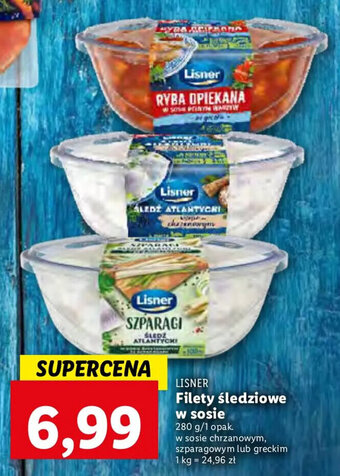 Lidl Lisner Filety śledziowe w sosie 280g oferta