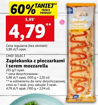 Lidl Chef Select Zapiekanka z pieczarkami i serem mozzarella 235g oferta