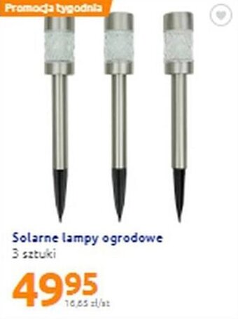 Action Solarne lampy ogrodowe 3szt. oferta