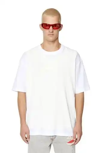 Diesel Oversized paint-effect t-shirt with logo oferta