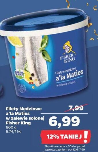 Netto Filety śledziowe a'la maties solone fisher king oferta