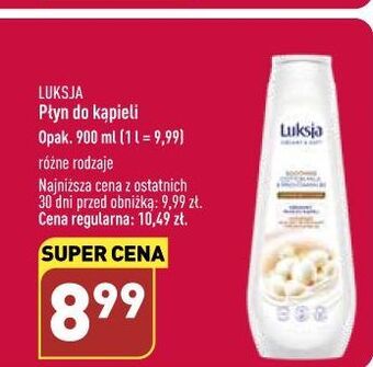 ALDI Płyn do kąpieli cotton milk & provitamin b5 luksja creamy soft oferta