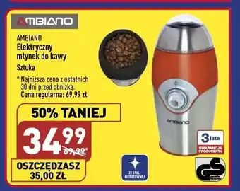 ALDI Młynek do kawy ambiano oferta